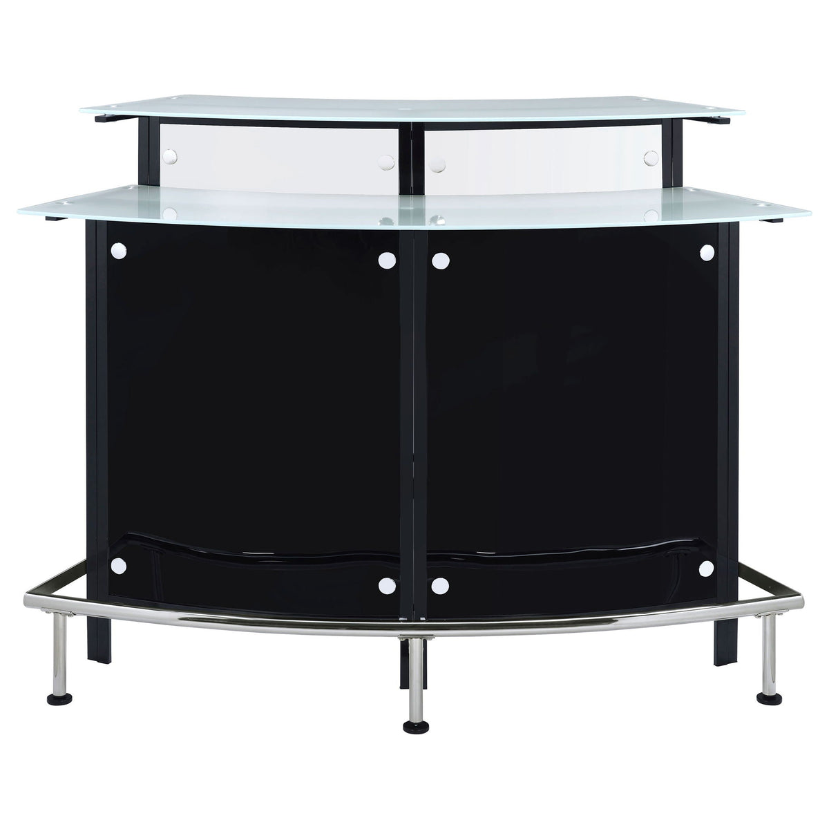 Keystone - Home Bar With Stemware & Wine Storage - Black