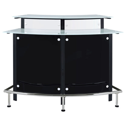 Keystone - Home Bar With Stemware & Wine Storage - Black