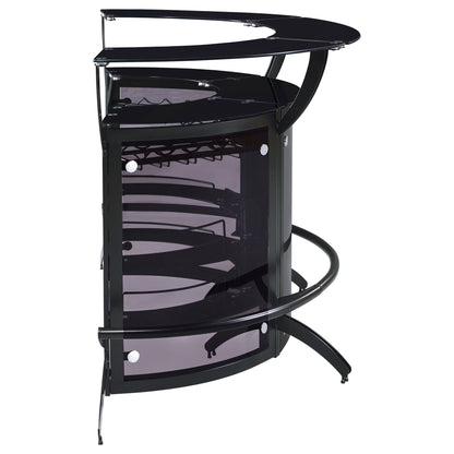Elaina - 3 Piece Curved Freestanding Home Bar - Black