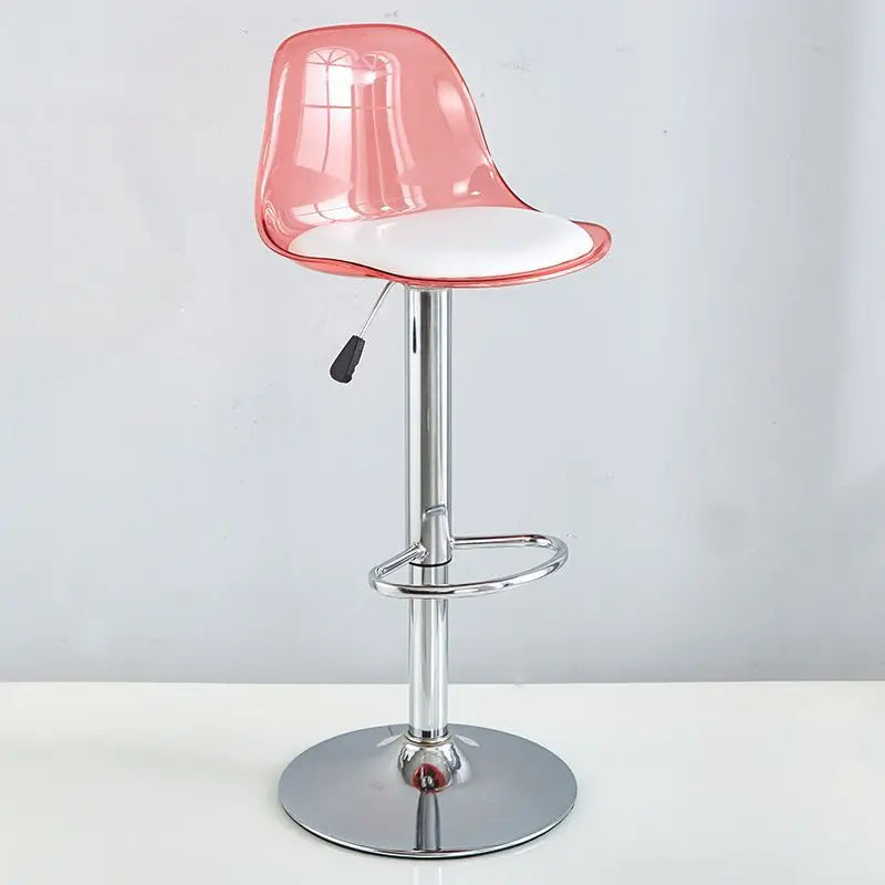 Adjustable Swivel Bar Stool Gas Lift High Back PU Leather Modern Counter Chair Kitchen Breakfast Bar Bar Stools Furniture