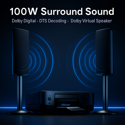 Denon S-302 DVD Home Entertainment System 2 Speaker Home Theater System WiFi 1080P